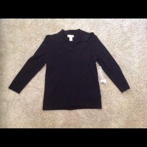 Jones New York 100% Cotton Ribbed Knit Sweater